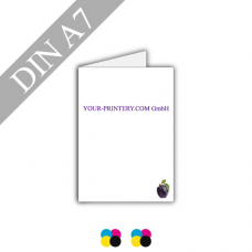 Grusskarte | 300g Naturpapier creme | DIN A7 | 4/4-farbig